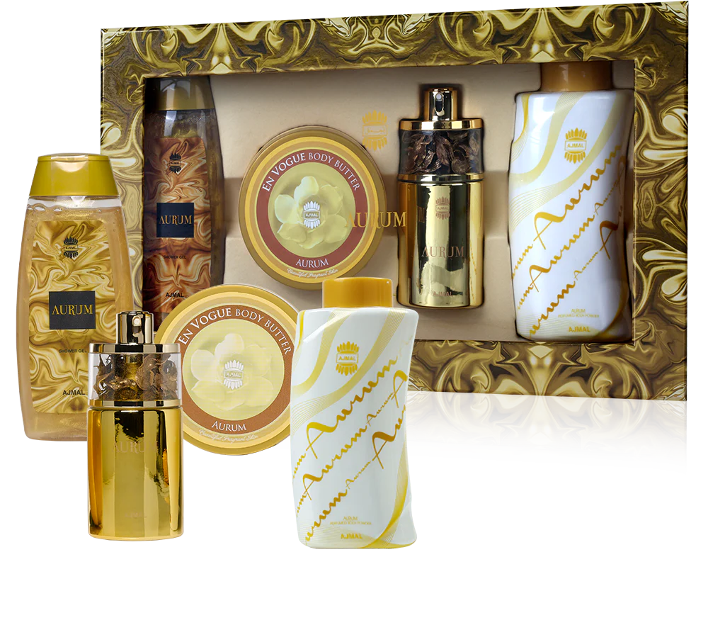 AURUM G/S(EDP 75ML,PERF BODY PWDR 100GM)